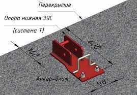 Опора нижняя для защитно-улавливающей системы (ЗУС)